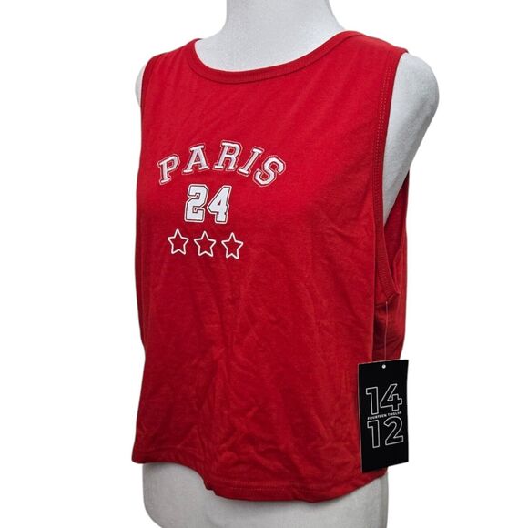 Fourteen Twelve Paris 24 Red Tank Top XXL - Picture 3 of 12
